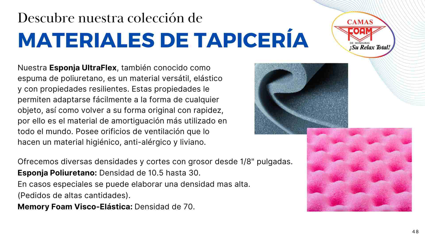 Productos de Tapicería - Tiendas Relax